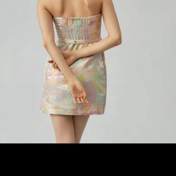 NWT Mauve Anthropologie bow mini dress - Picture 5 of 5